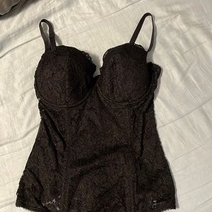 Black lace corset